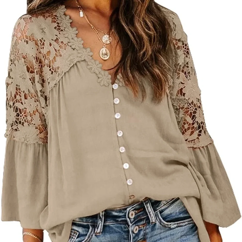 Vici floral lace button down top - Picture 2 of 9